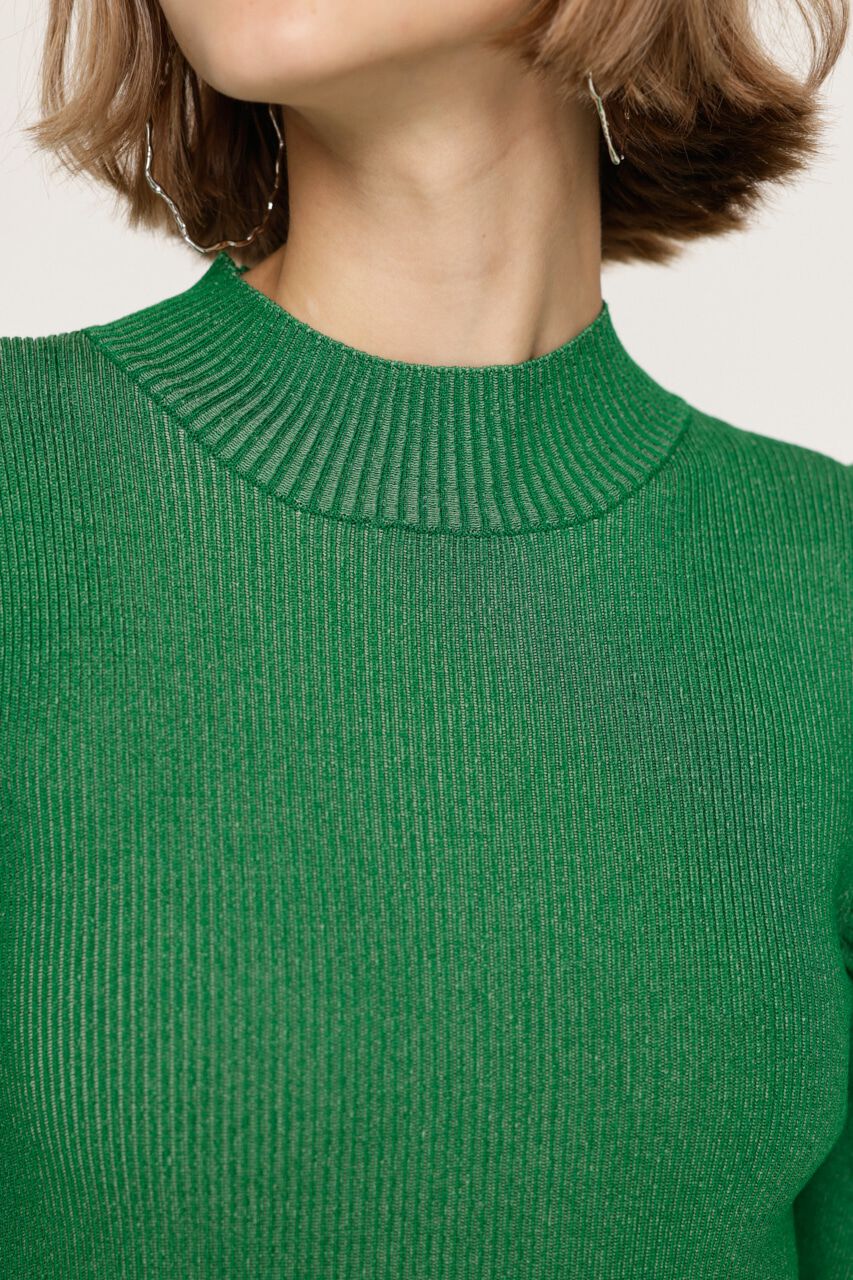 SLY「PUFF SLEEVE RIB トップス」|ニット・セーター|