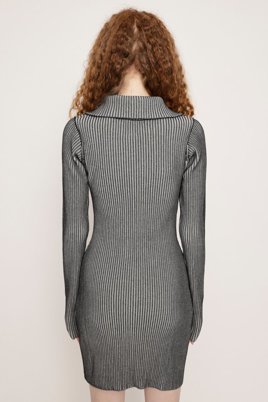 SLY「FRONT ZIP BI COLOR ショートワンピース」|ワンピース|