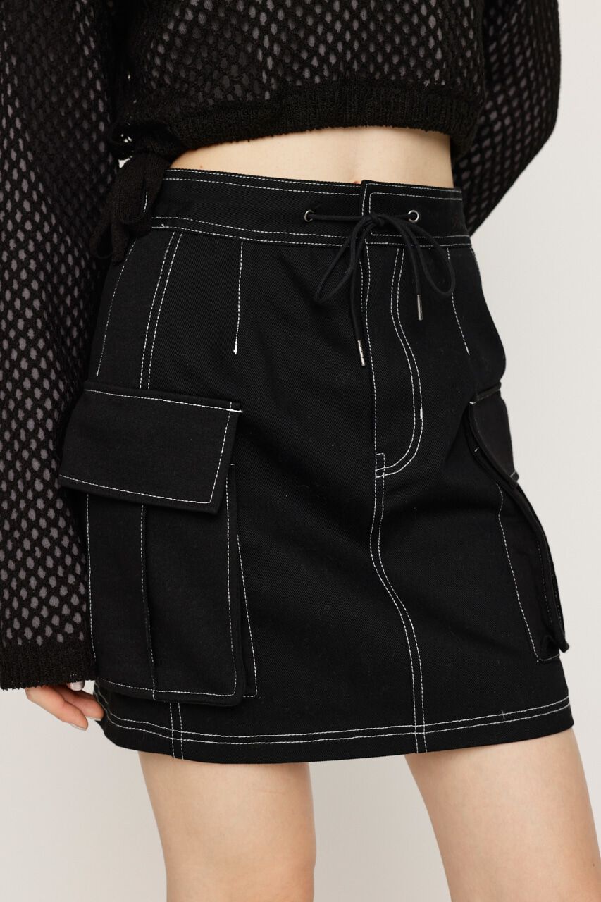 SLY「COMBI CUT ショートスカート」|スカート|