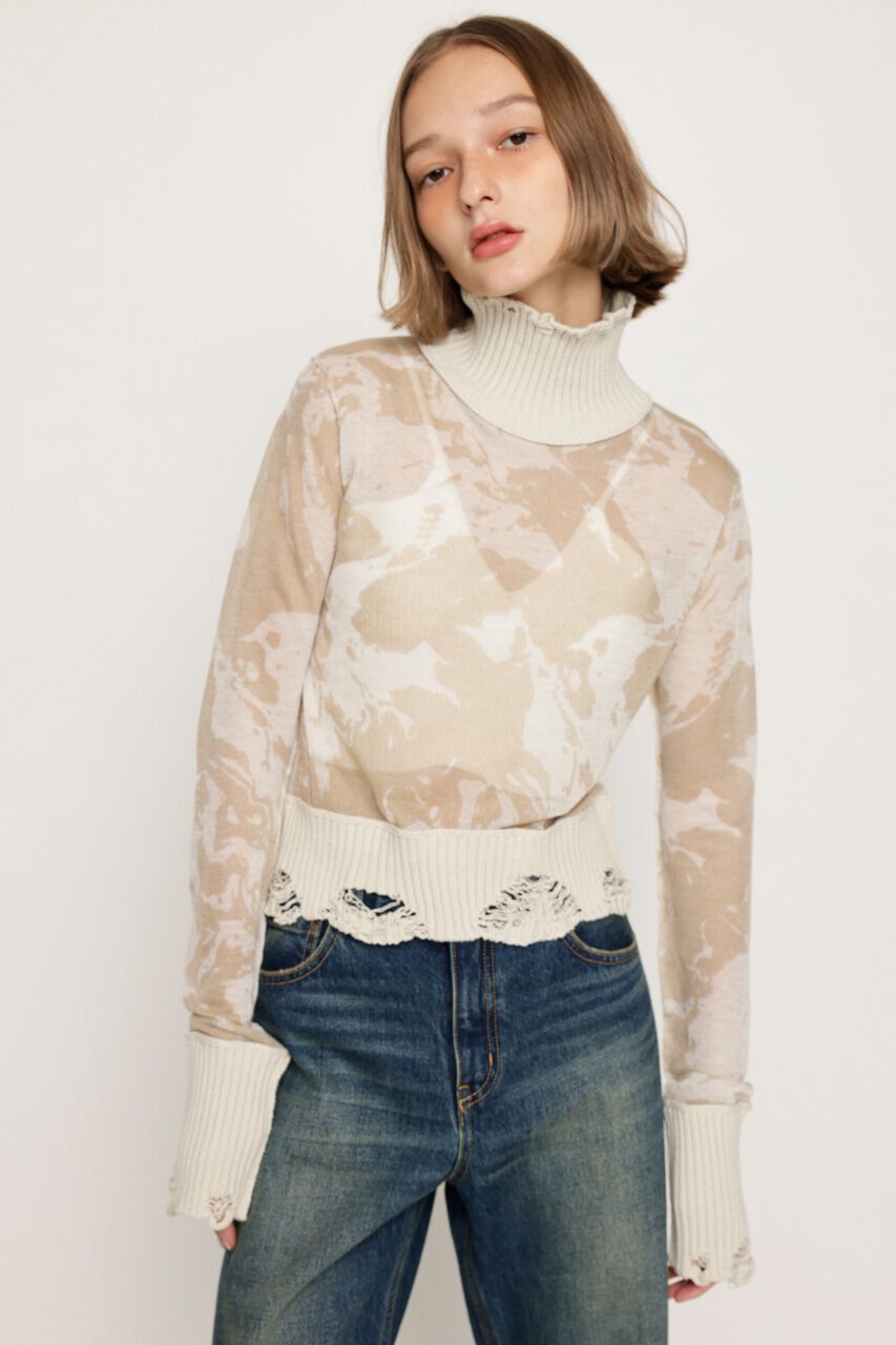 SLY「SHEER GLITTER JQ トップス」|ニット・セーター|