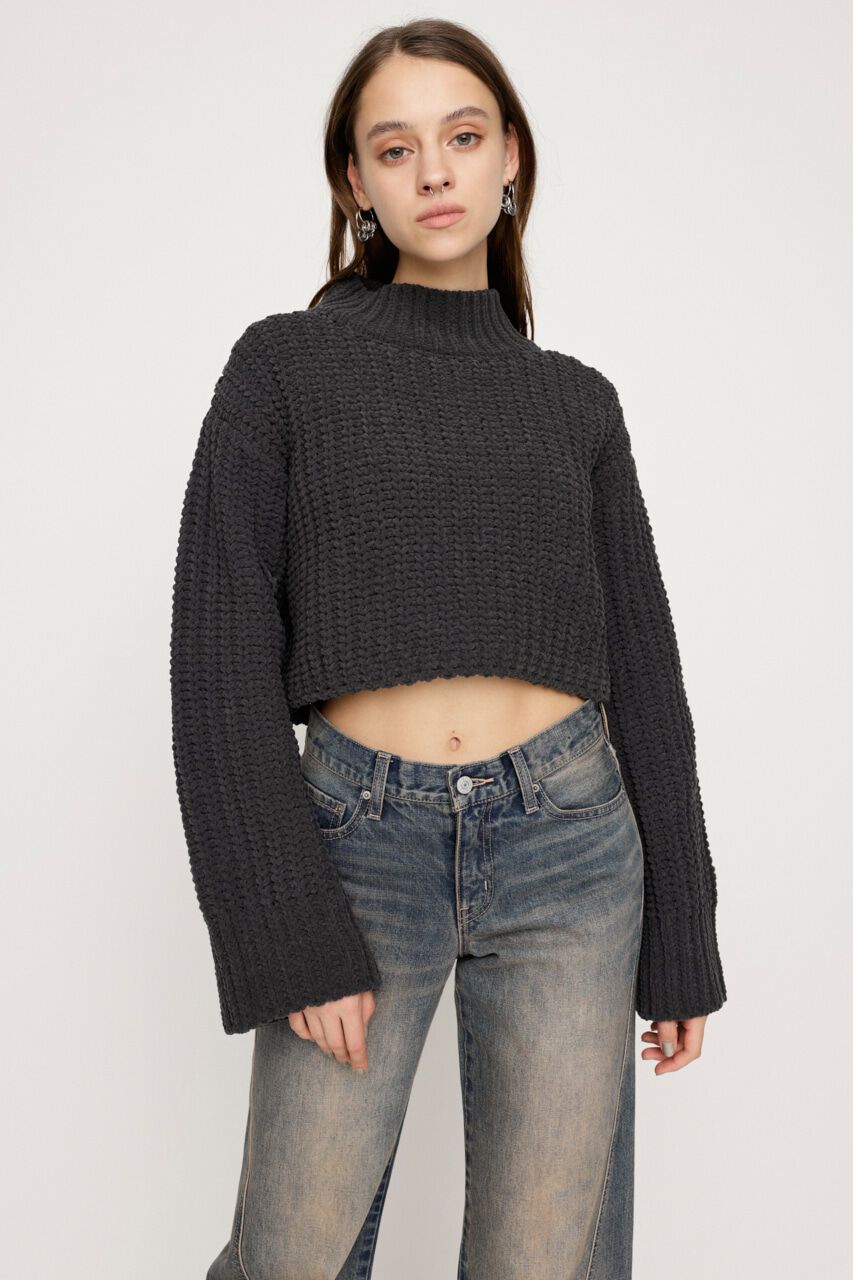 SLY「MOLE YARN CROP トップス」|ニット・セーター|