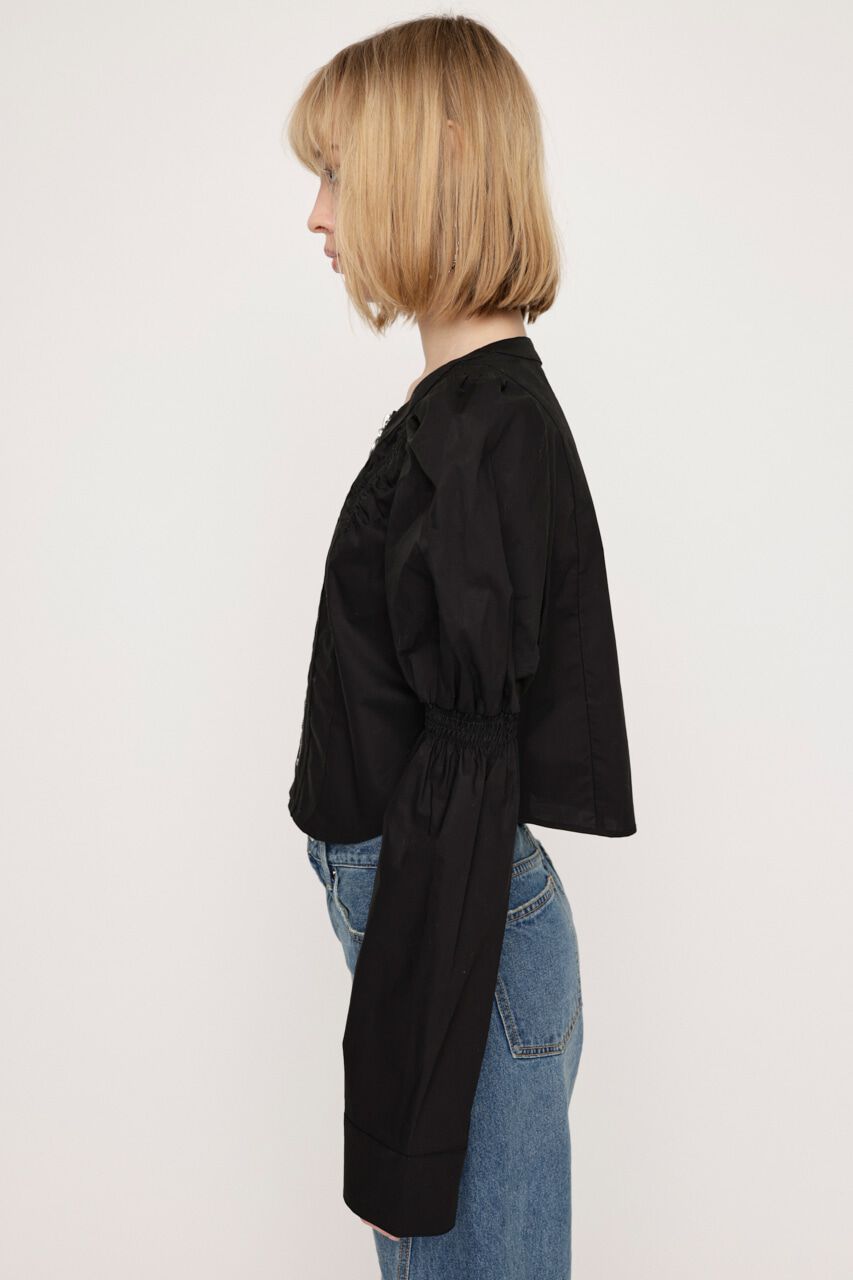 SLY「FRONT ZIP SHIRRING ブラウス」|シャツ・ブラウス|