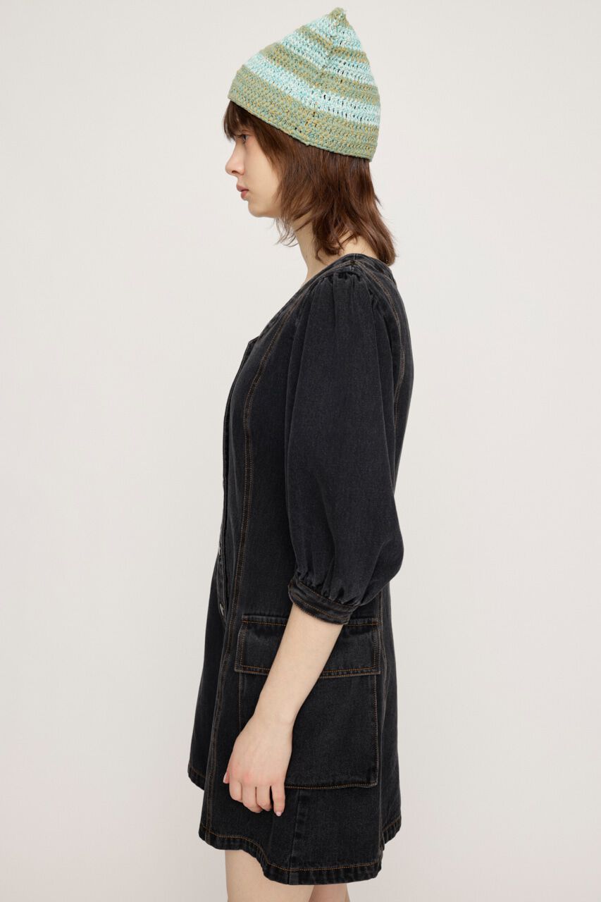 SLY「V NECK DENIM ショートワンピース」|ワンピース|