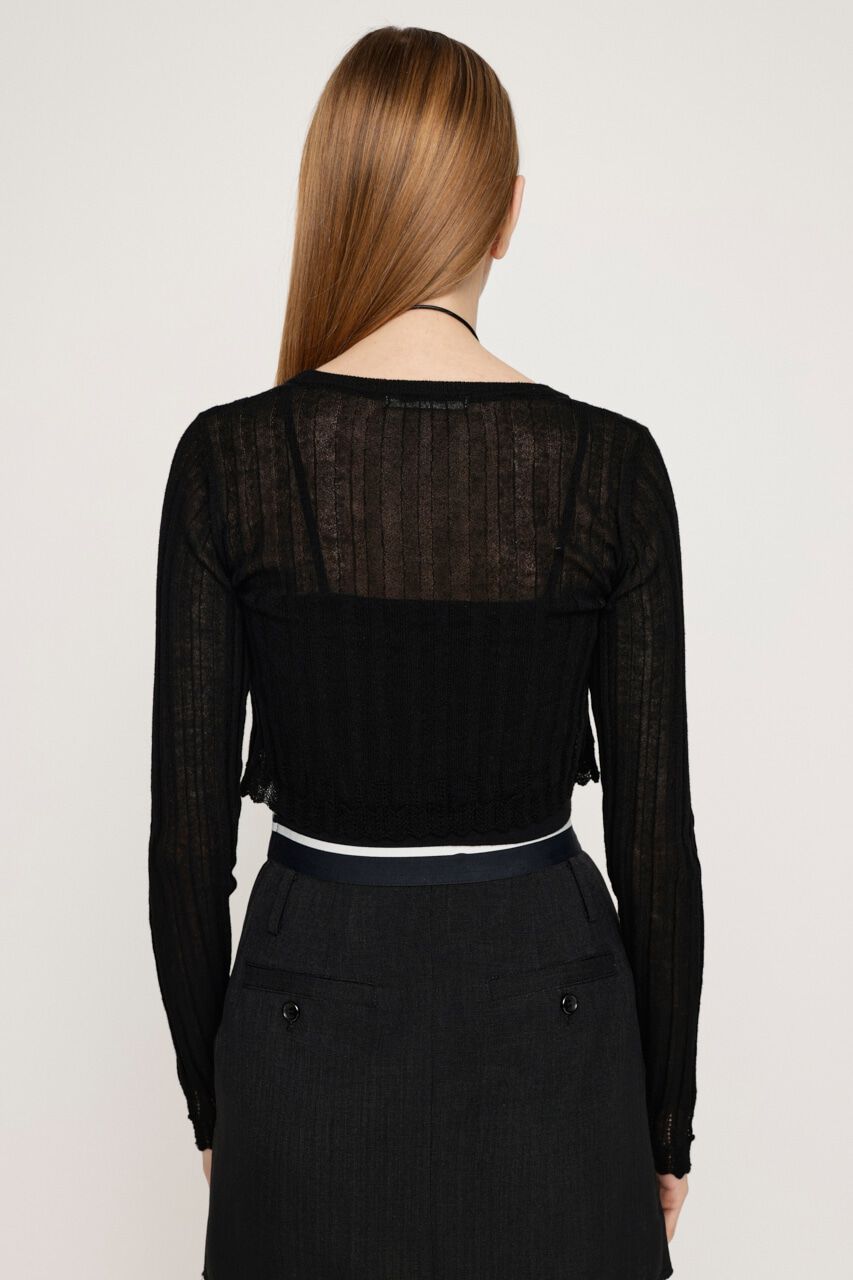 SLY「SHEER CROCHET HG カーディガン」|カーディガン|
