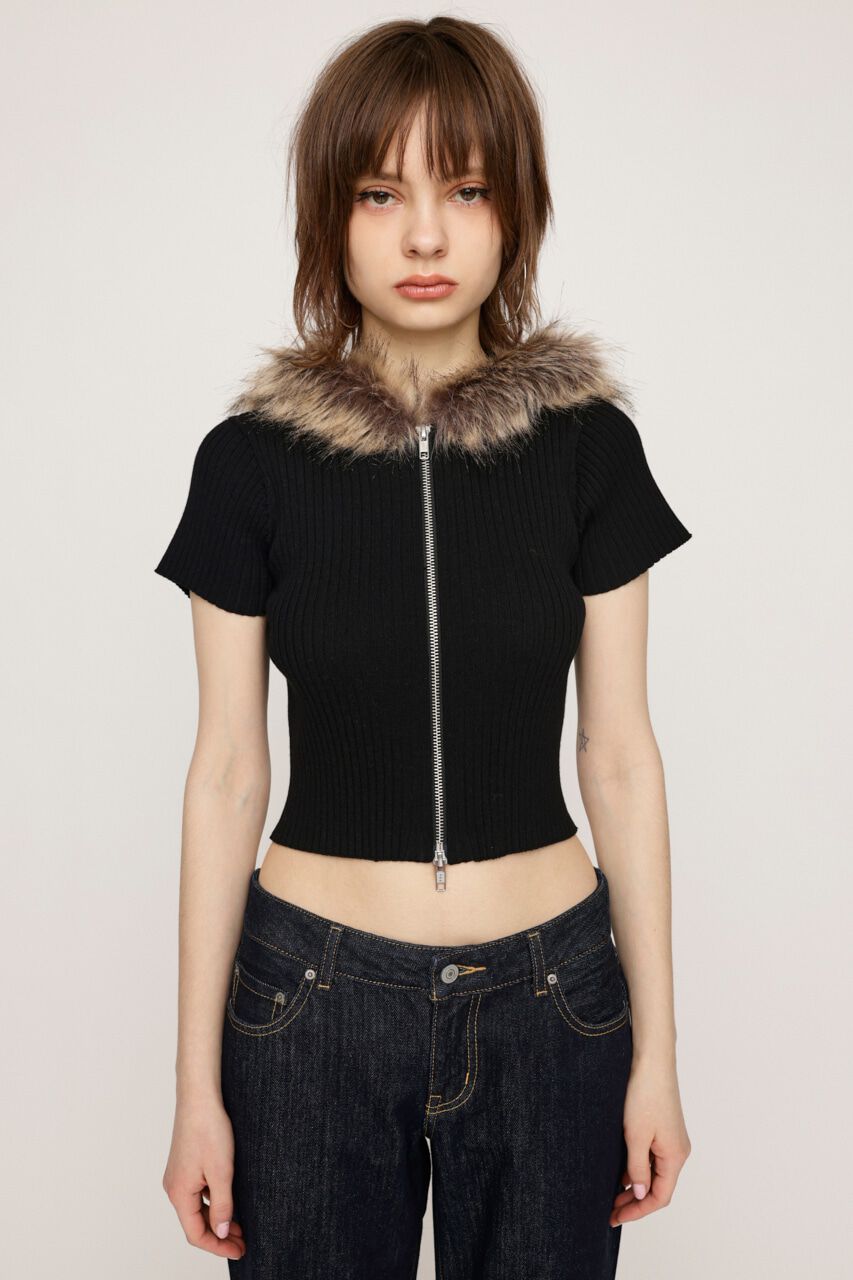 SLY「HinaYoshiharaxSLY KNIT HOODIE」|ニット・セーター|