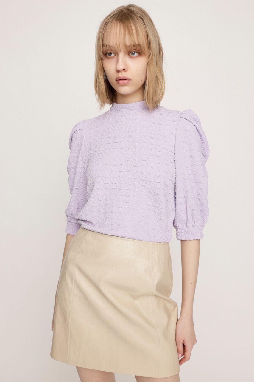 SLY「PUFF SLEEVE GATHER CUT トップス」|Tシャツ・カットソー|