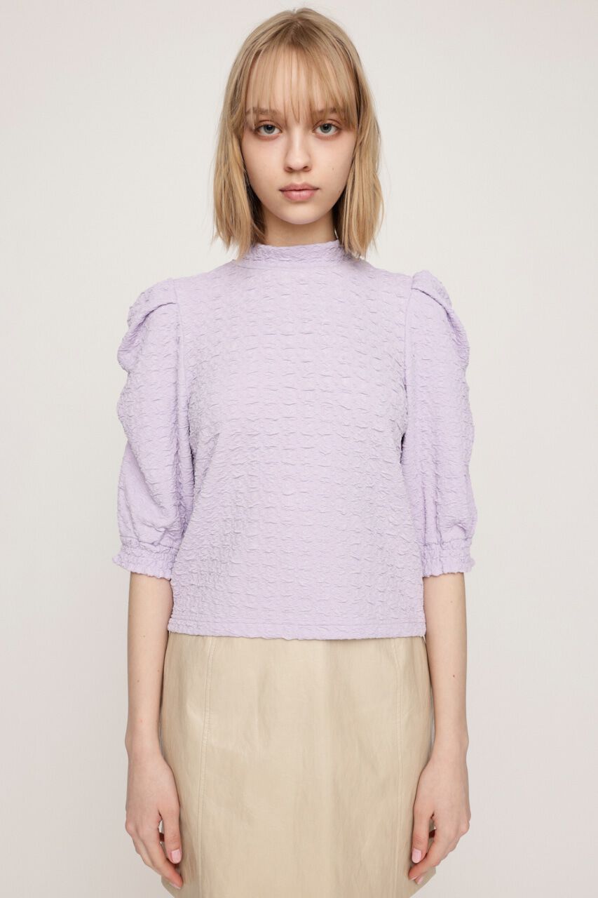 SLY「PUFF SLEEVE GATHER CUT トップス」|Tシャツ・カットソー|