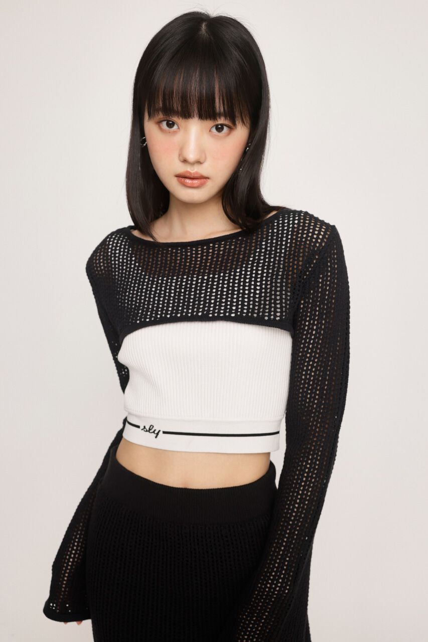 SLY「CROCHET SHORT トップス」|ニット・セーター|