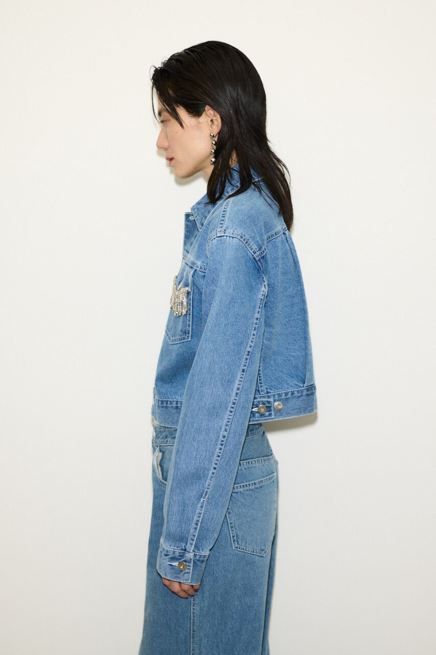SLY「BIJOU CROP DENIM SH-C」|デニムジャケット|