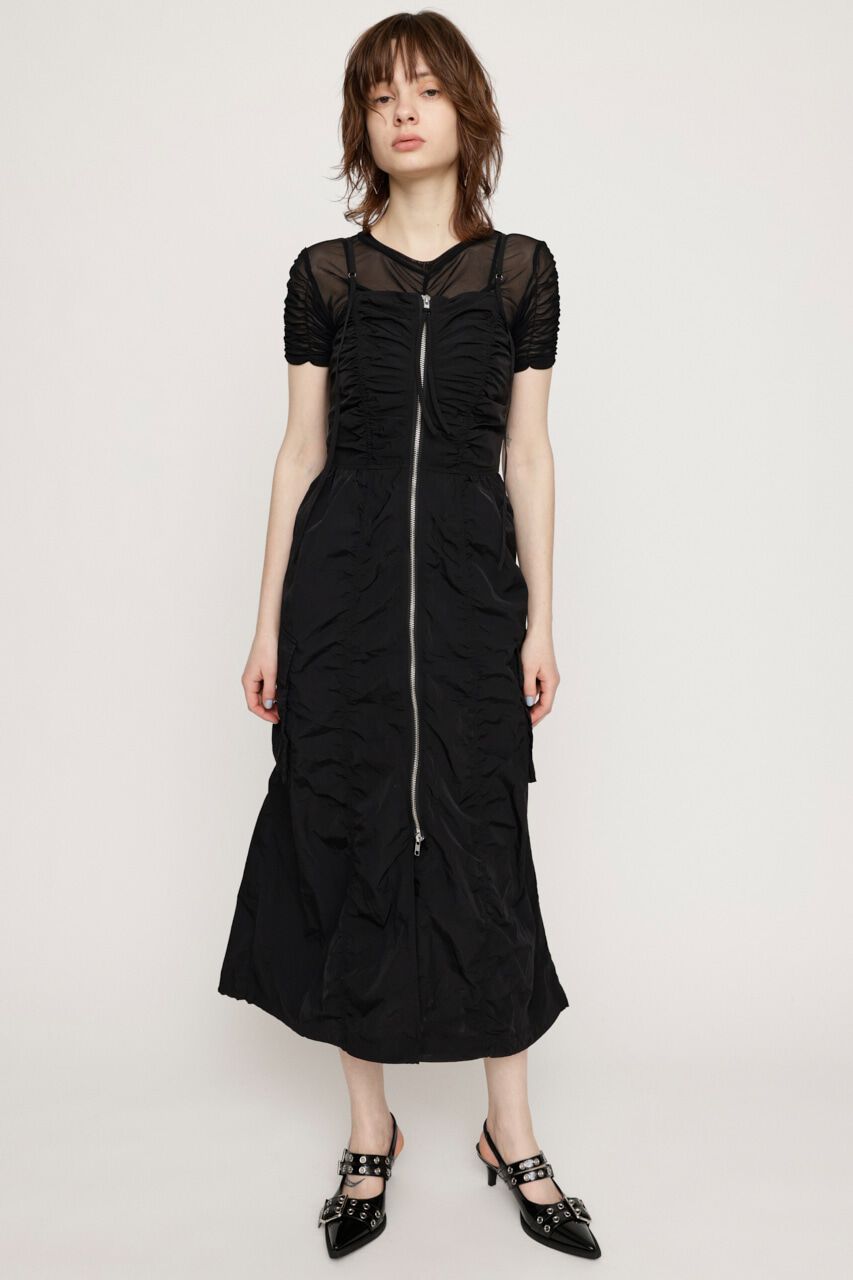SLY「FRONT ZIP GATHER CAMI ワンピース」|ワンピース|