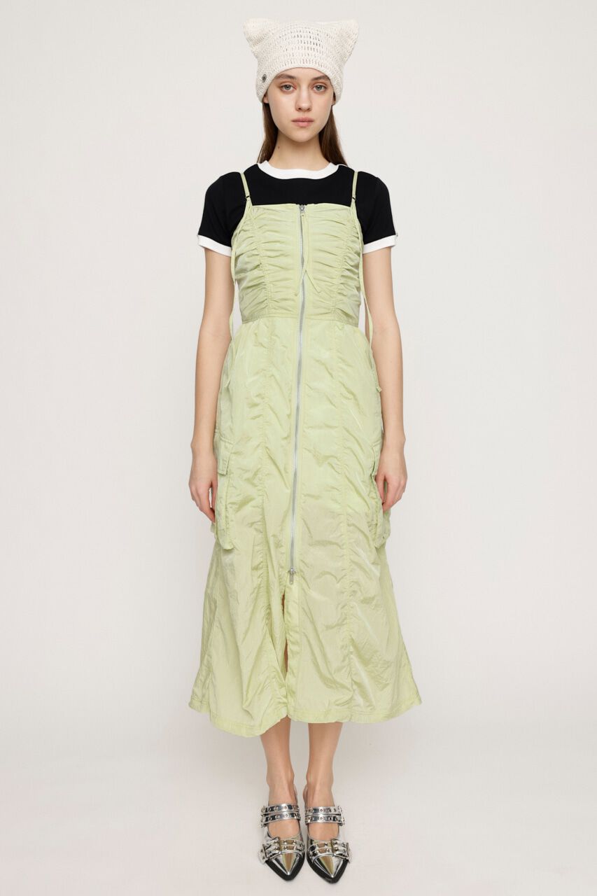 SLY「FRONT ZIP GATHER CAMI ワンピース」|ワンピース|