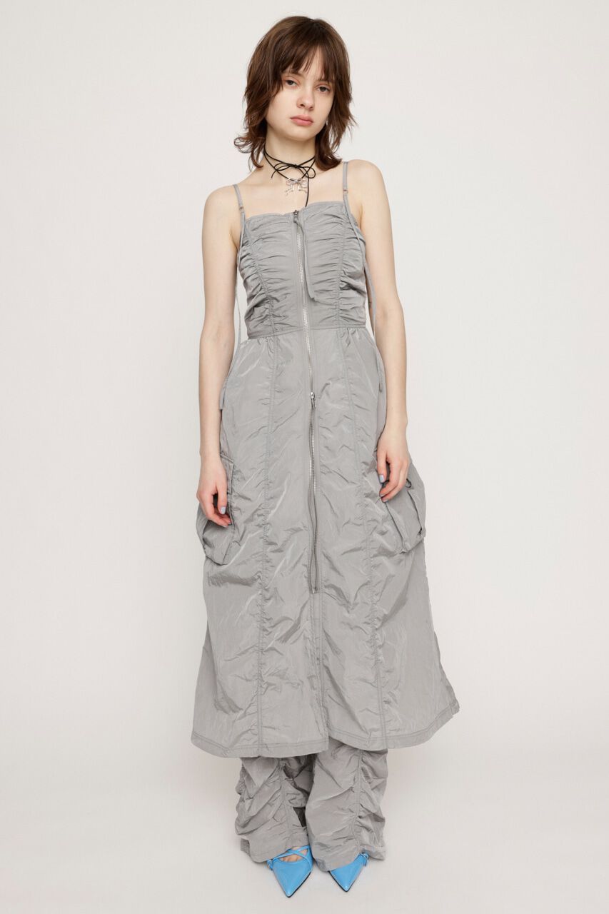 SLY「FRONT ZIP GATHER CAMI ワンピース」|ワンピース|