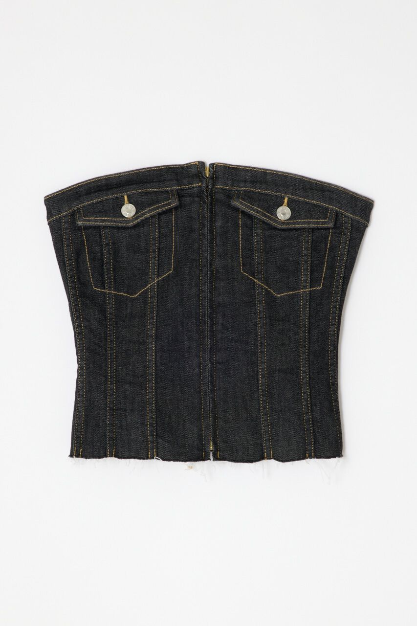 SLY「FRONT ZIP CORSET-E」|チューブトップ|