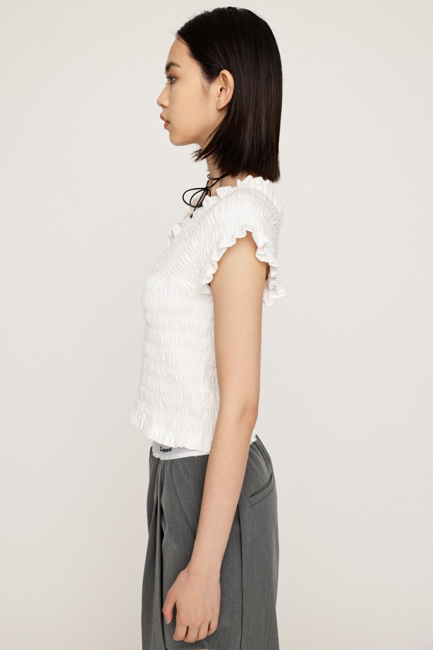 SLY「2WAY SHIRRING BUSTIER トップス」|タンクトップ|