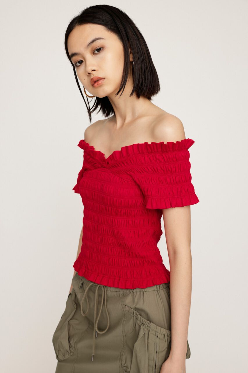 SLY「2WAY SHIRRING BUSTIER トップス」|タンクトップ|