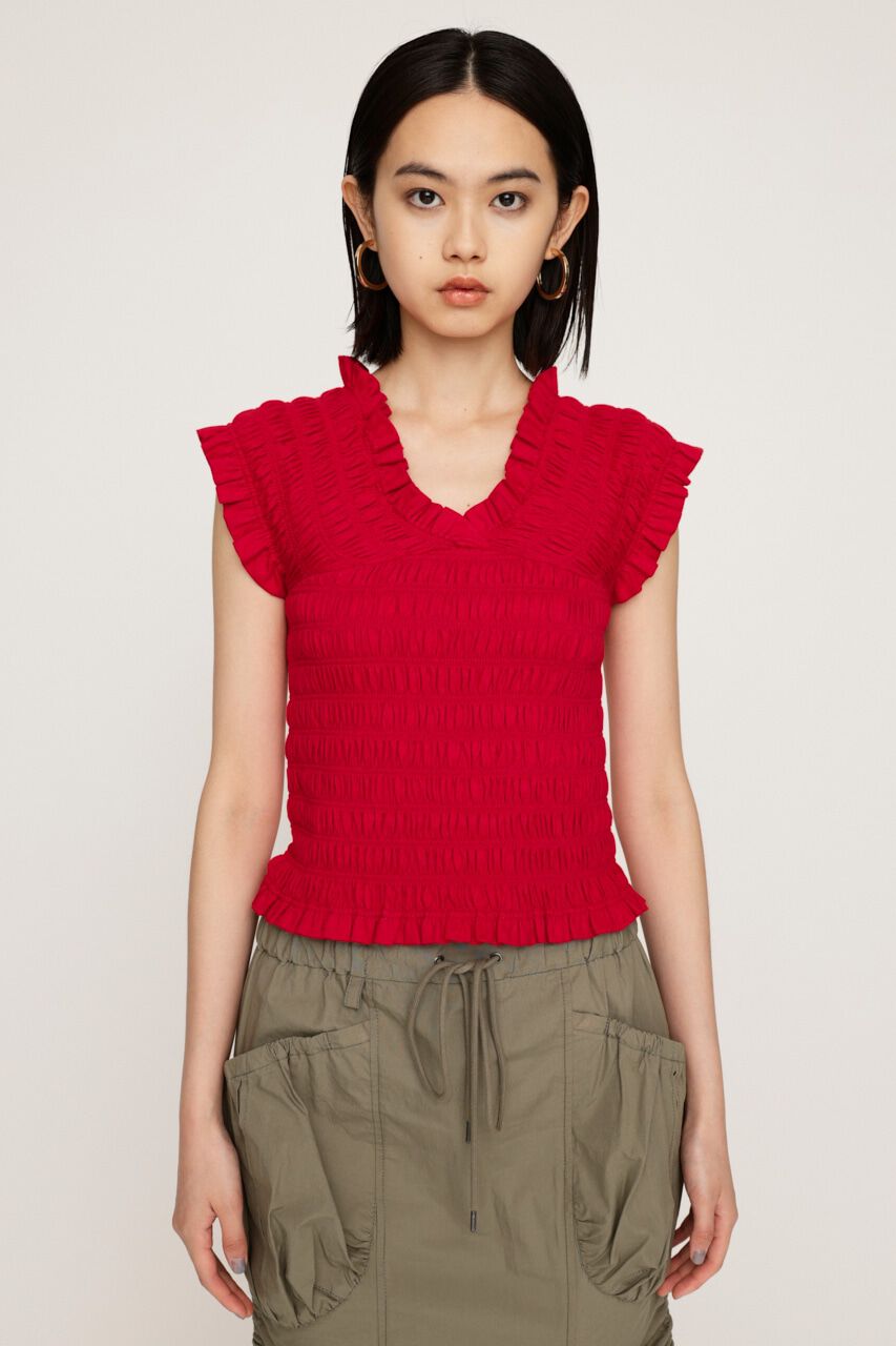 SLY「2WAY SHIRRING BUSTIER トップス」|タンクトップ|