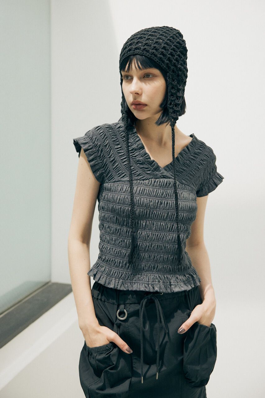 SLY「2WAY SHIRRING BUSTIER トップス」|タンクトップ|