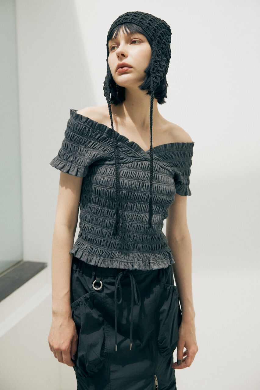 SLY「2WAY SHIRRING BUSTIER トップス」|タンクトップ|