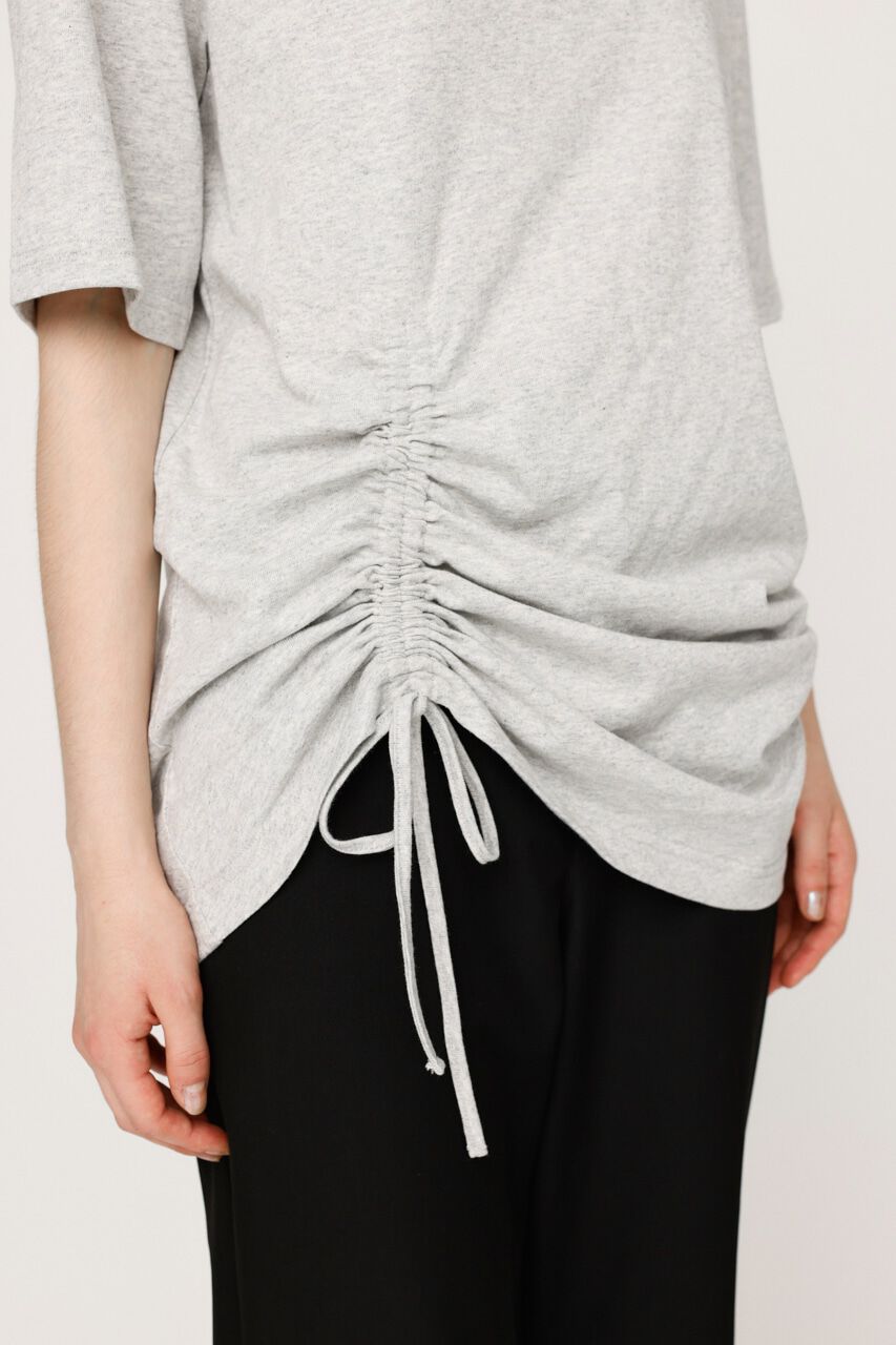 SLY「CROSS NECK SHIRRING HEM トップス」|Tシャツ・カットソー|