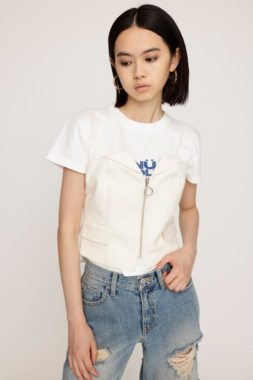 SLY「FRONT ZIP TIDY BUSTIER」|キャミソール|