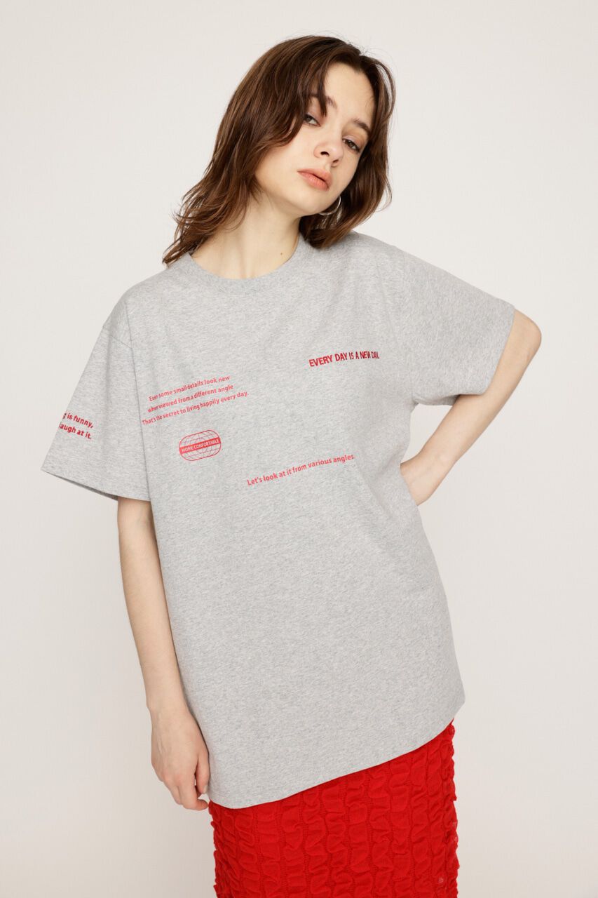 SLY「RANDOM LOGO PRINT Tシャツ」|Tシャツ・カットソー|