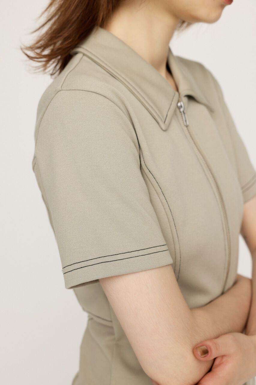 SLY「FRONT ZIP BACK OPEN ショートワンピース」|ワンピース|
