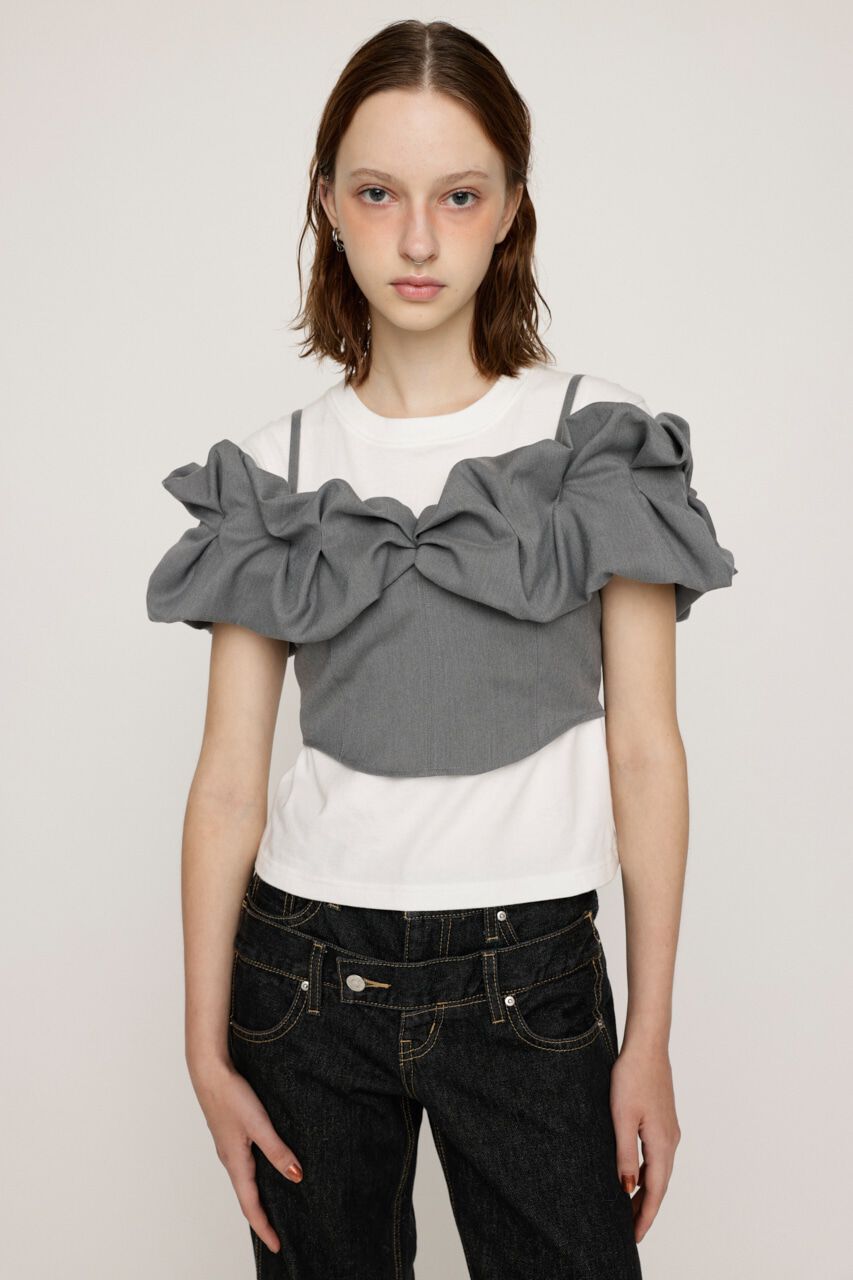 SLY「BALLON SLEEVE CAMI BUSTIER」|キャミソール|