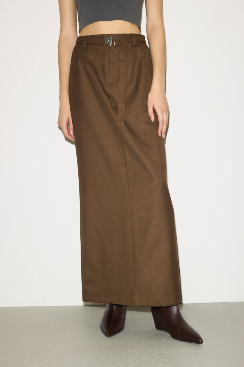 SLY「MANNISH BELTED I LINE ロングスカート」|スカート|