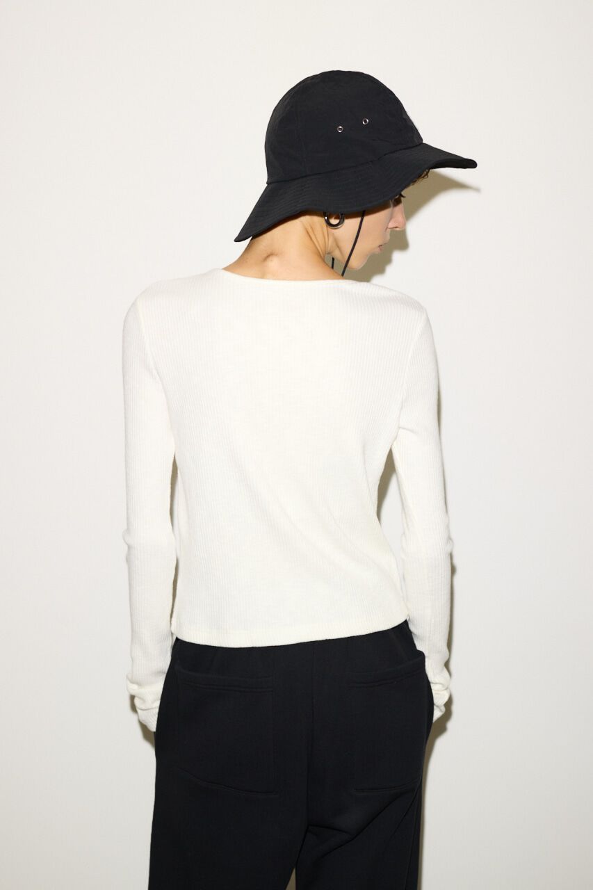 SLY「SLANT BUTTON L／S トップス」|Tシャツ・カットソー|