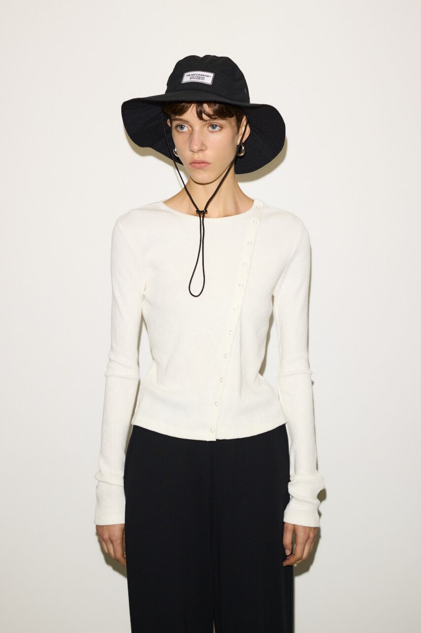 SLY「SLANT BUTTON L／S トップス」|Tシャツ・カットソー|