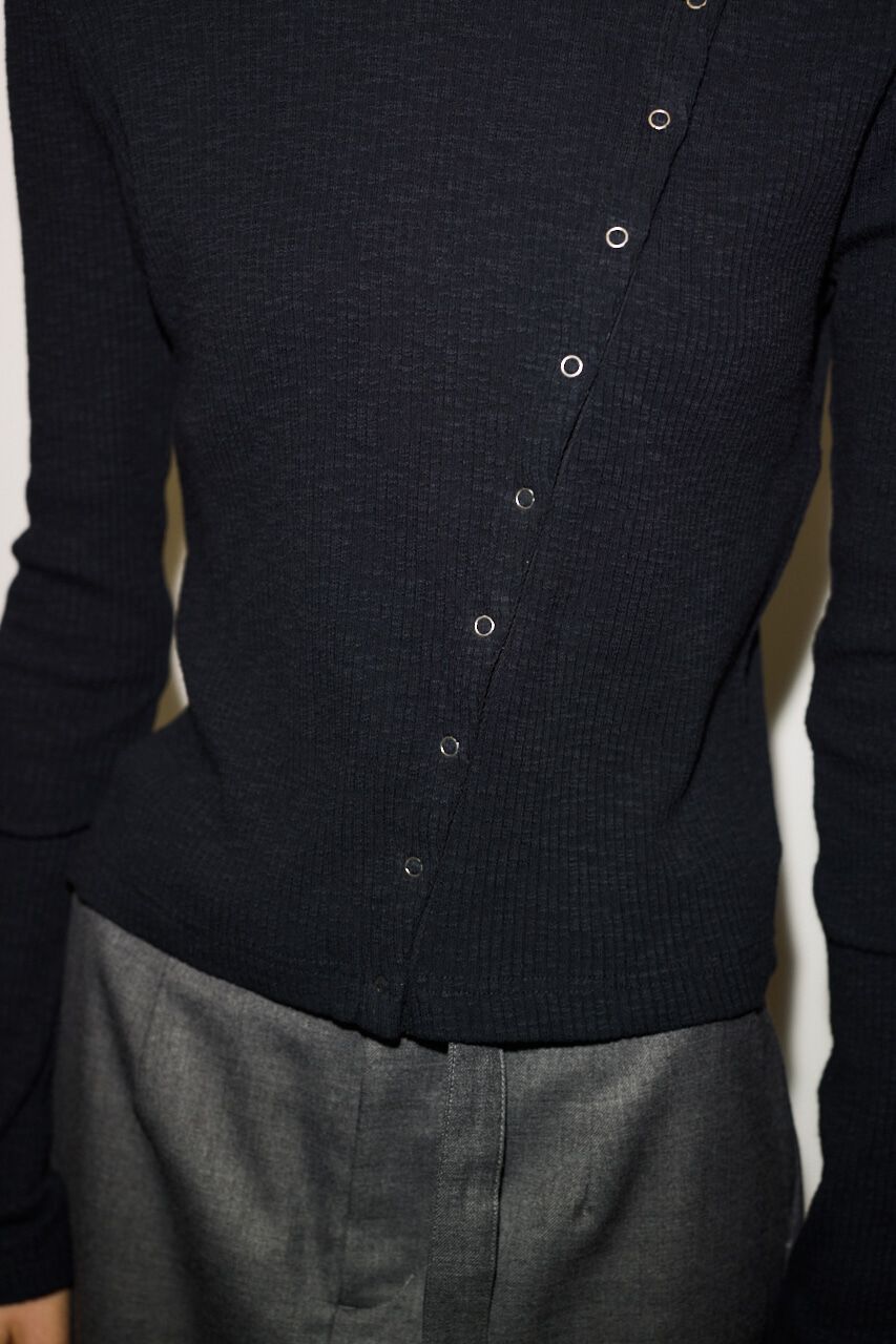 SLY「SLANT BUTTON L／S トップス」|Tシャツ・カットソー|