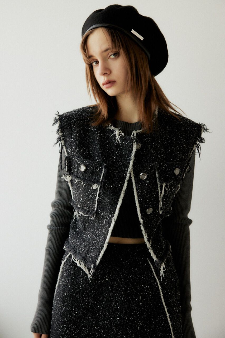 SLY「GRAIN TWEED VEST-BE」|その他|