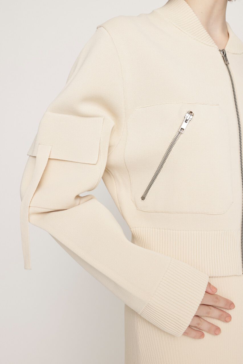 SLY「FINE TOUCH KNIT ブルゾン」|ブルゾン・スタジャン|