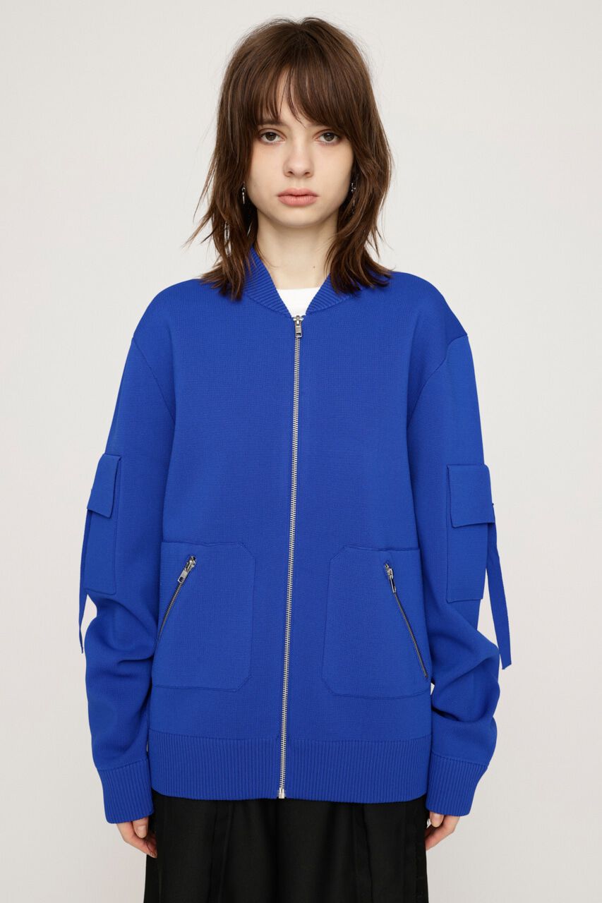 SLY「FINE TOUCH KNIT ブルゾン」|ブルゾン・スタジャン|