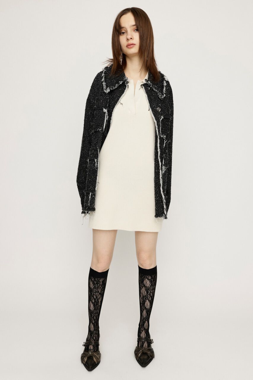 SLY「COLLAR KNIT ショートワンピース」|ワンピース|