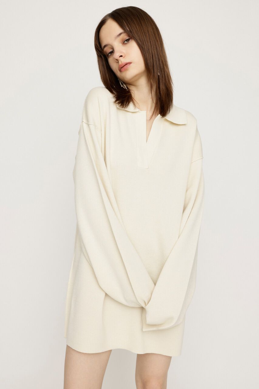 SLY「COLLAR KNIT ショートワンピース」|ワンピース|