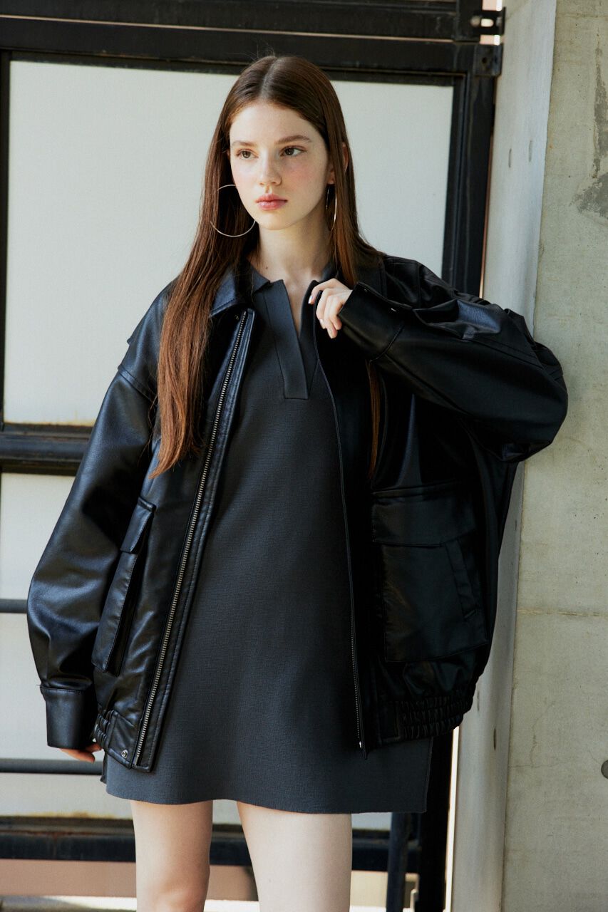 SLY「COLLAR KNIT ショートワンピース」|ワンピース|