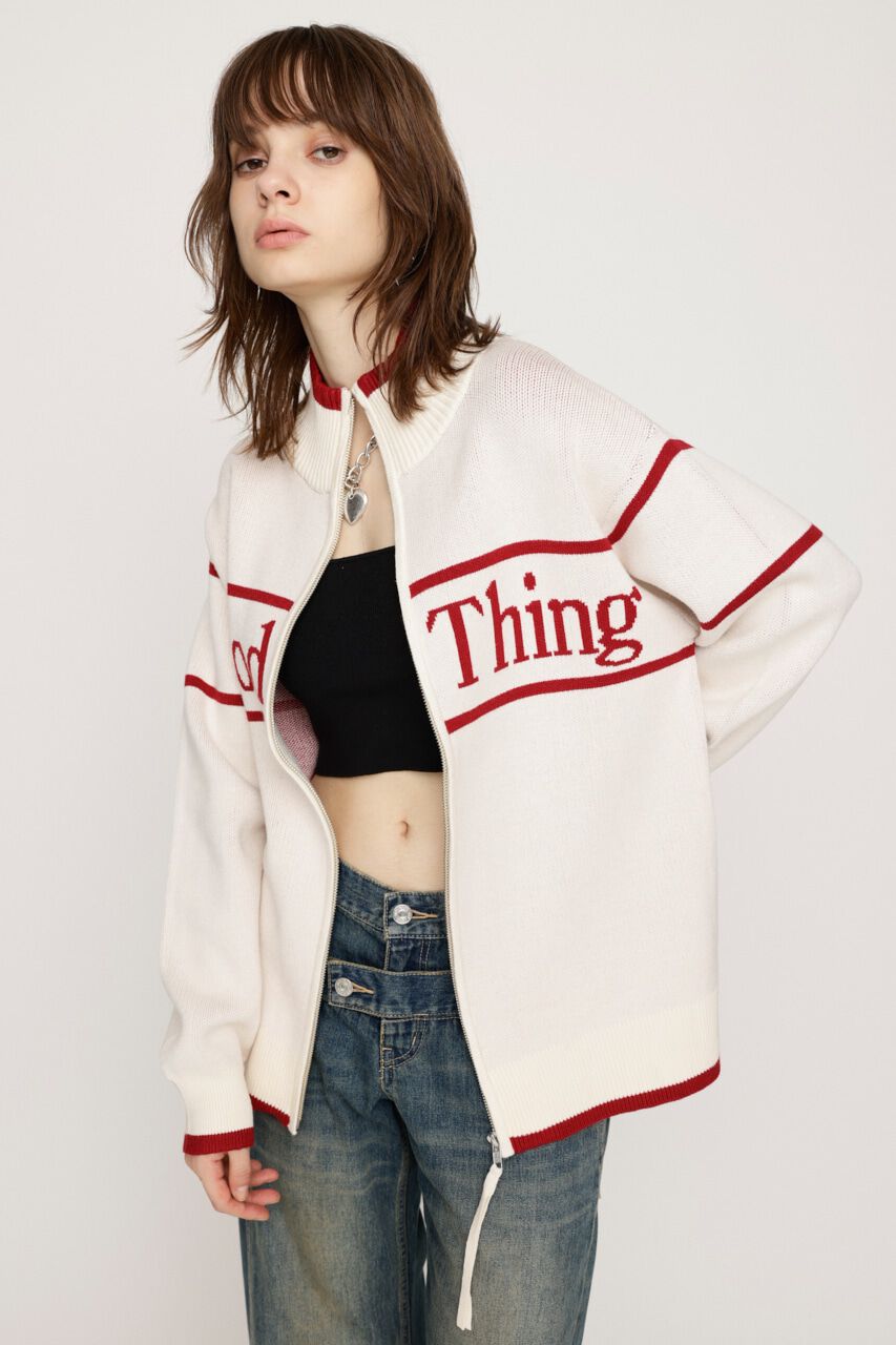 SLY「LINE LOGO ZIP カーディガン」|カーディガン|