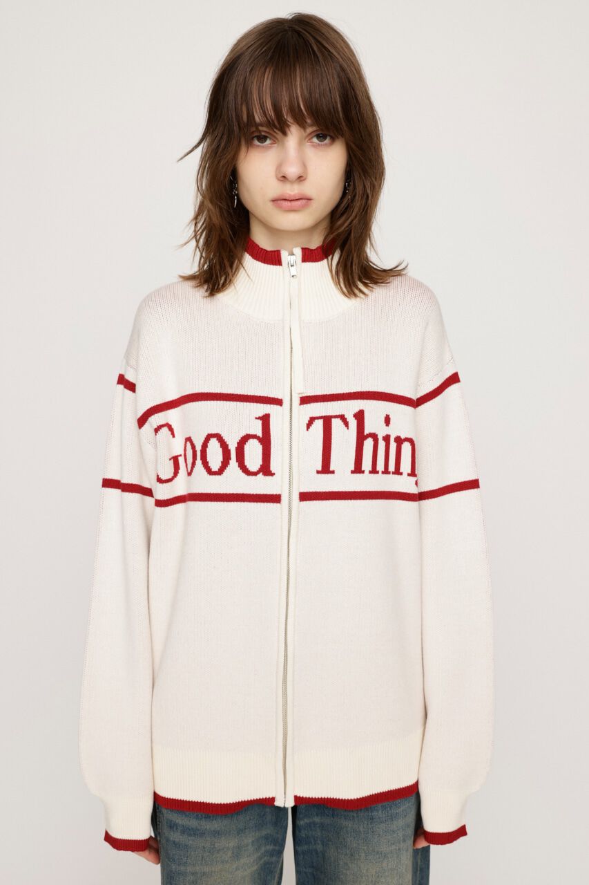 SLY「LINE LOGO ZIP カーディガン」|カーディガン|