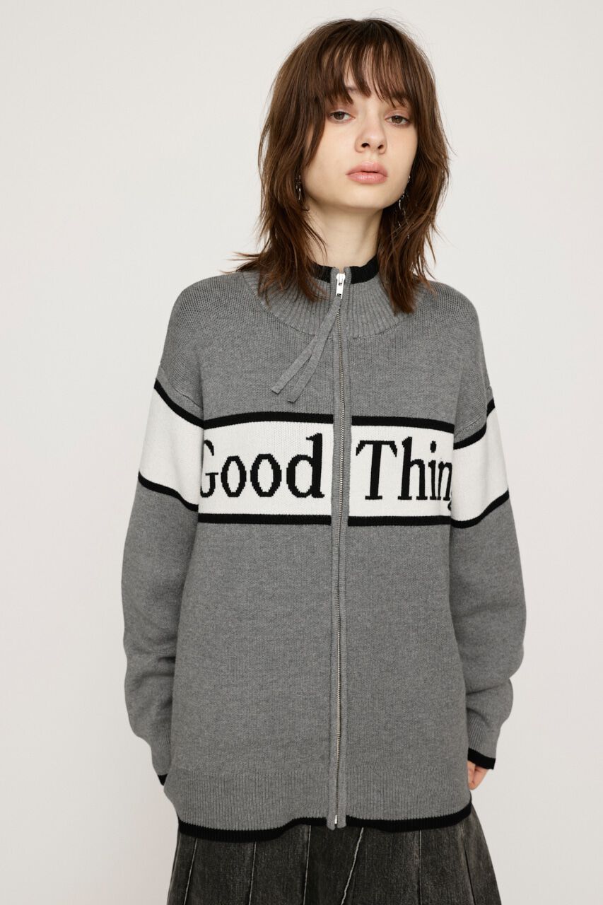 SLY「LINE LOGO ZIP カーディガン」|カーディガン|