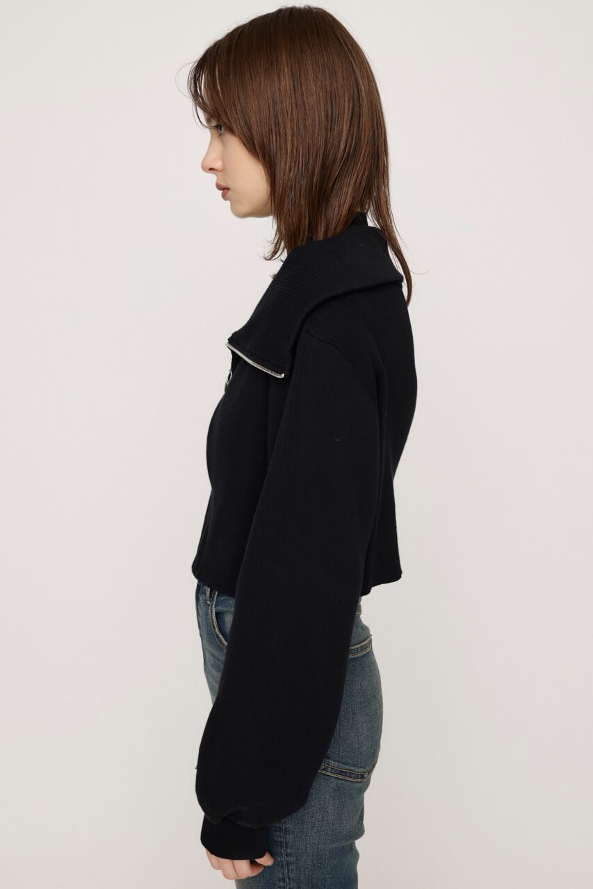 SLY「COLLAR ZIP CROP 2P トップス」|ニット・セーター|
