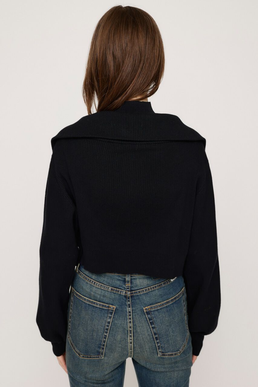 SLY「COLLAR ZIP CROP 2P トップス」|ニット・セーター|