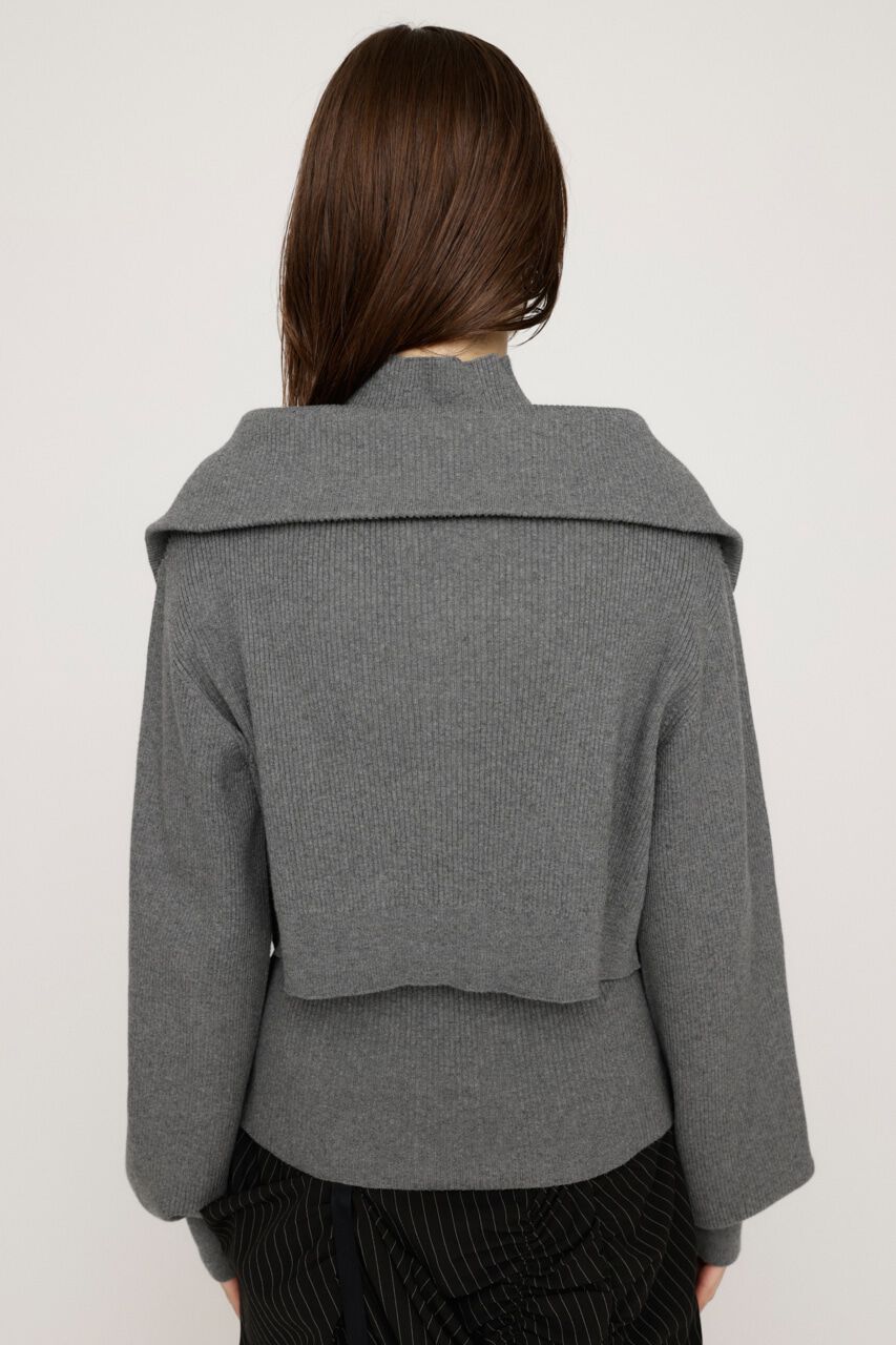 SLY「COLLAR ZIP CROP 2P トップス」|ニット・セーター|