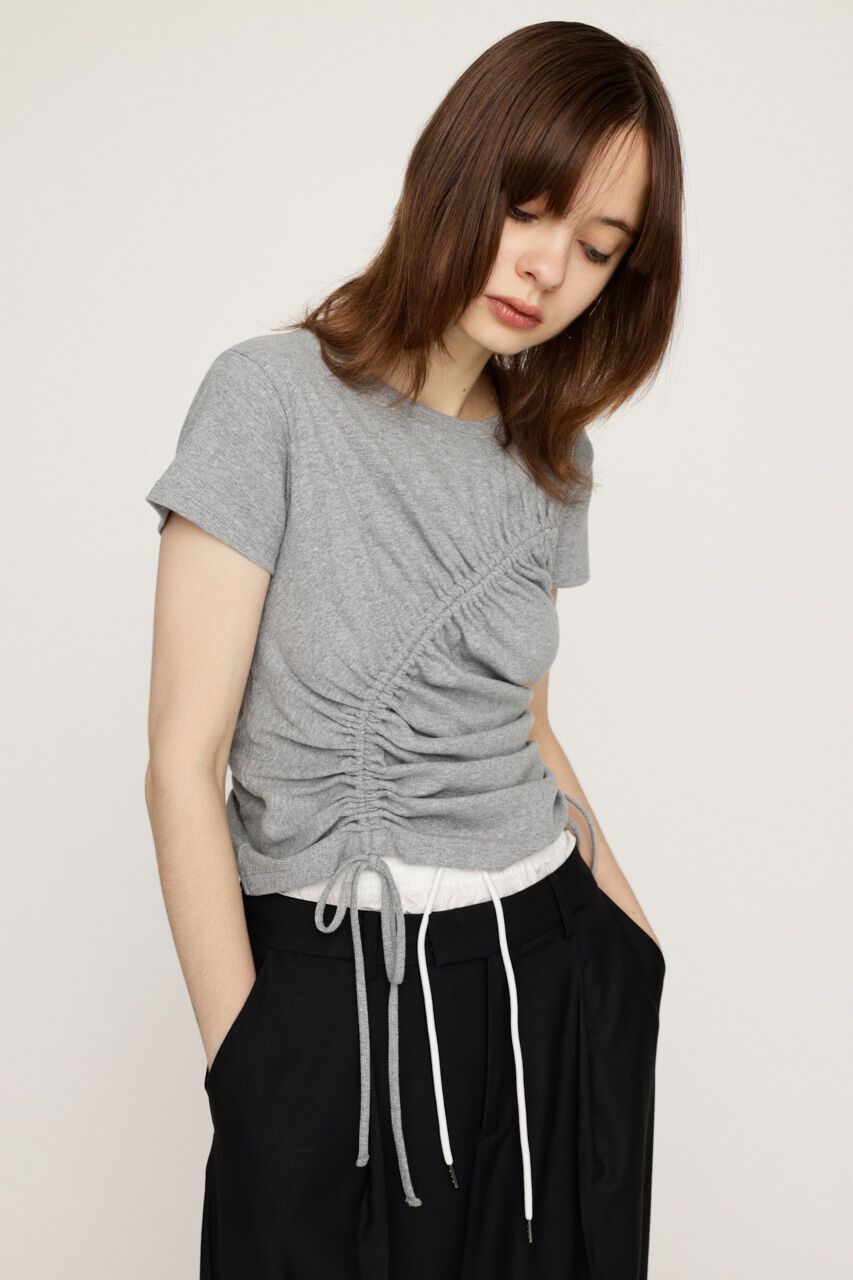 SLY「DROST GATHER COMPACT トップス」|Tシャツ・カットソー|