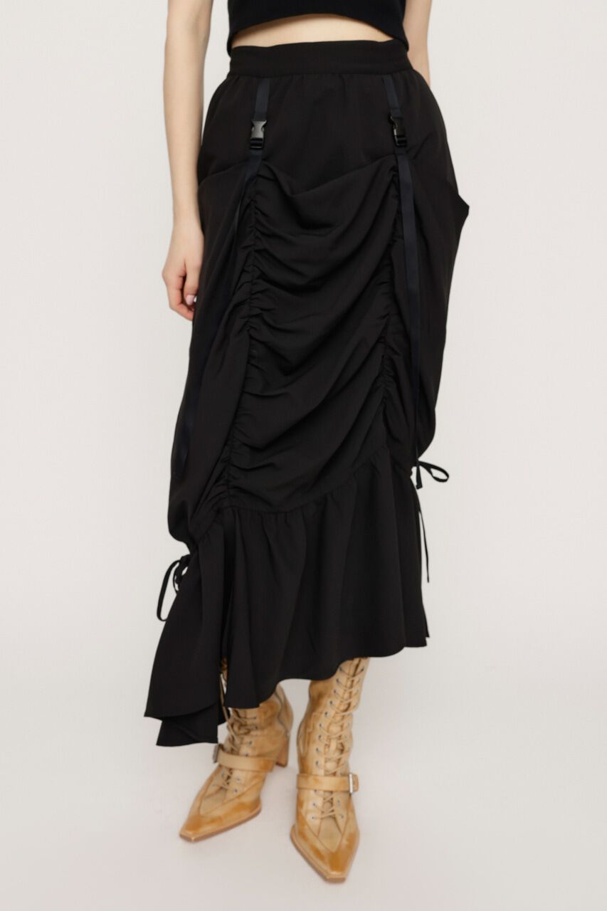 SLY「2WAY ADJUSTMENT GATHER スカート」|スカート|BLK