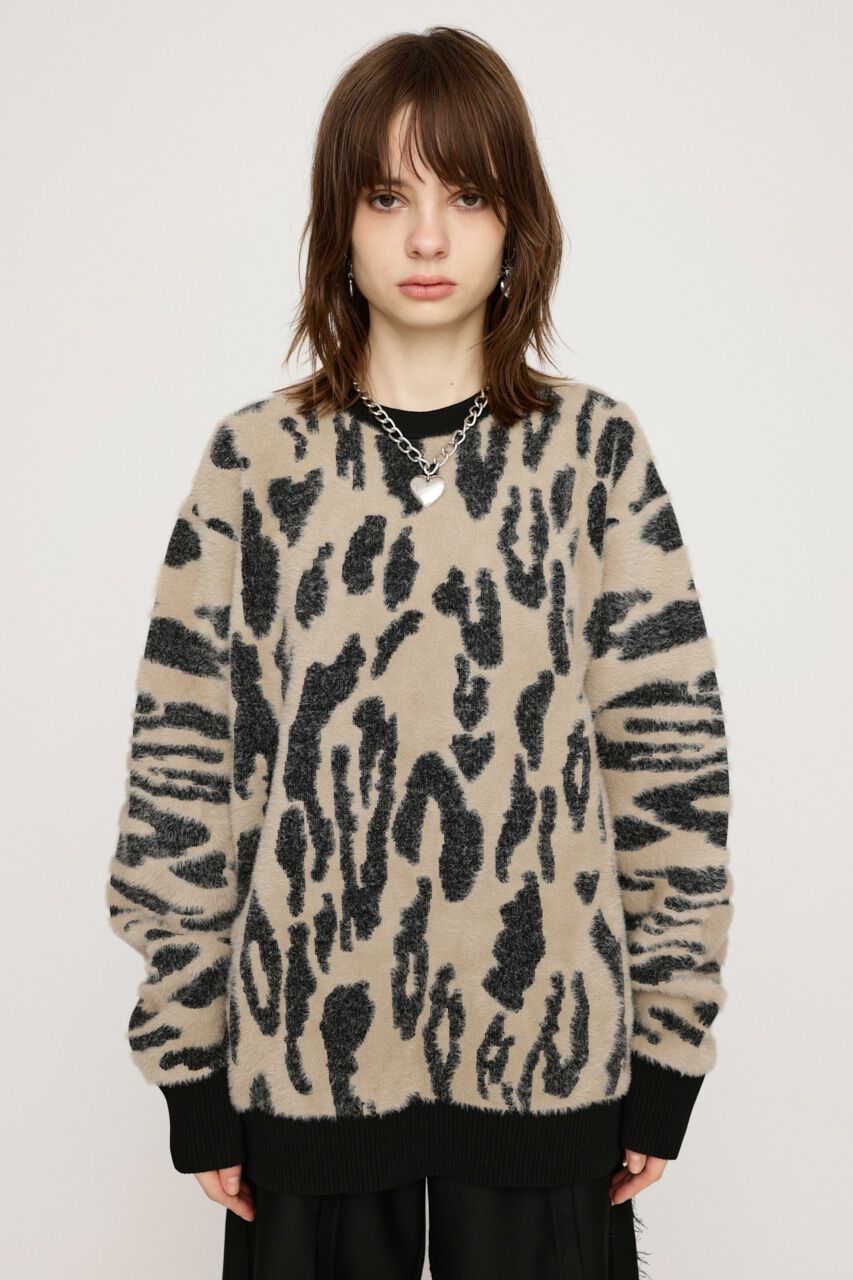 SLY「LEOPARD MOLLE JQ トップス」|ニット・セーター|