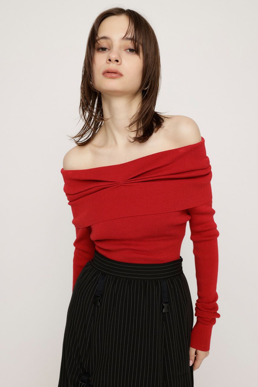 SLY「OFF SHOULDER KNIT トップス」|ニット・セーター|