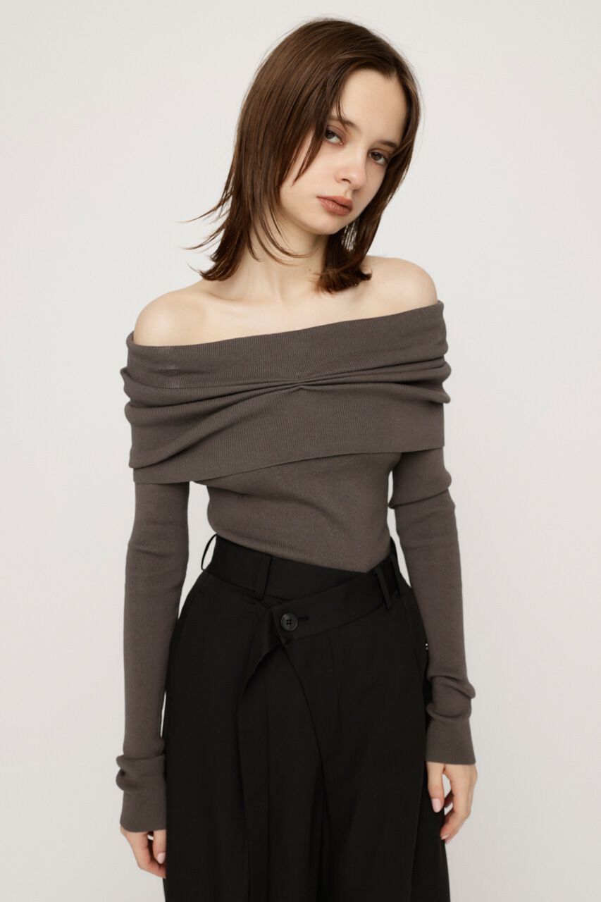 SLY「OFF SHOULDER KNIT トップス」|ニット・セーター|
