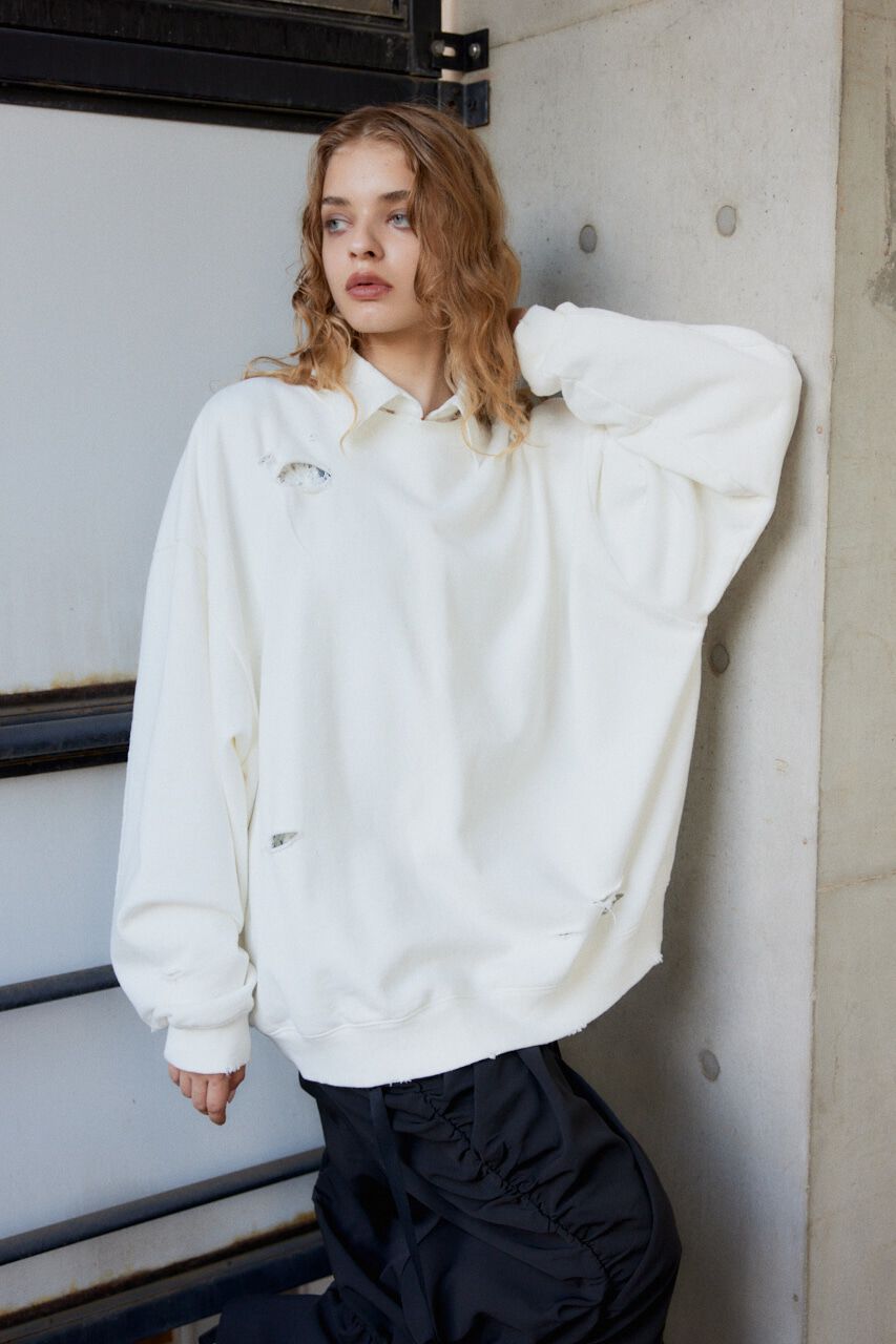 SLY「CRUSHED OVER SWEAT トップス」|Tシャツ・カットソー|