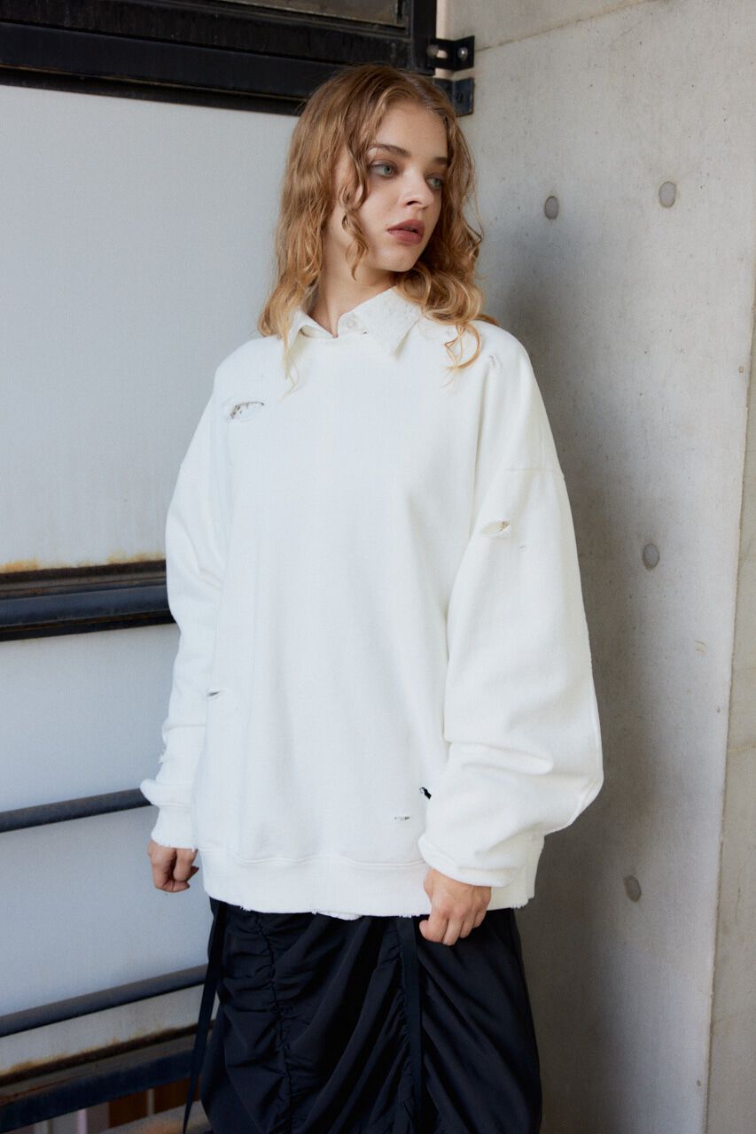 SLY「CRUSHED OVER SWEAT トップス」|Tシャツ・カットソー|